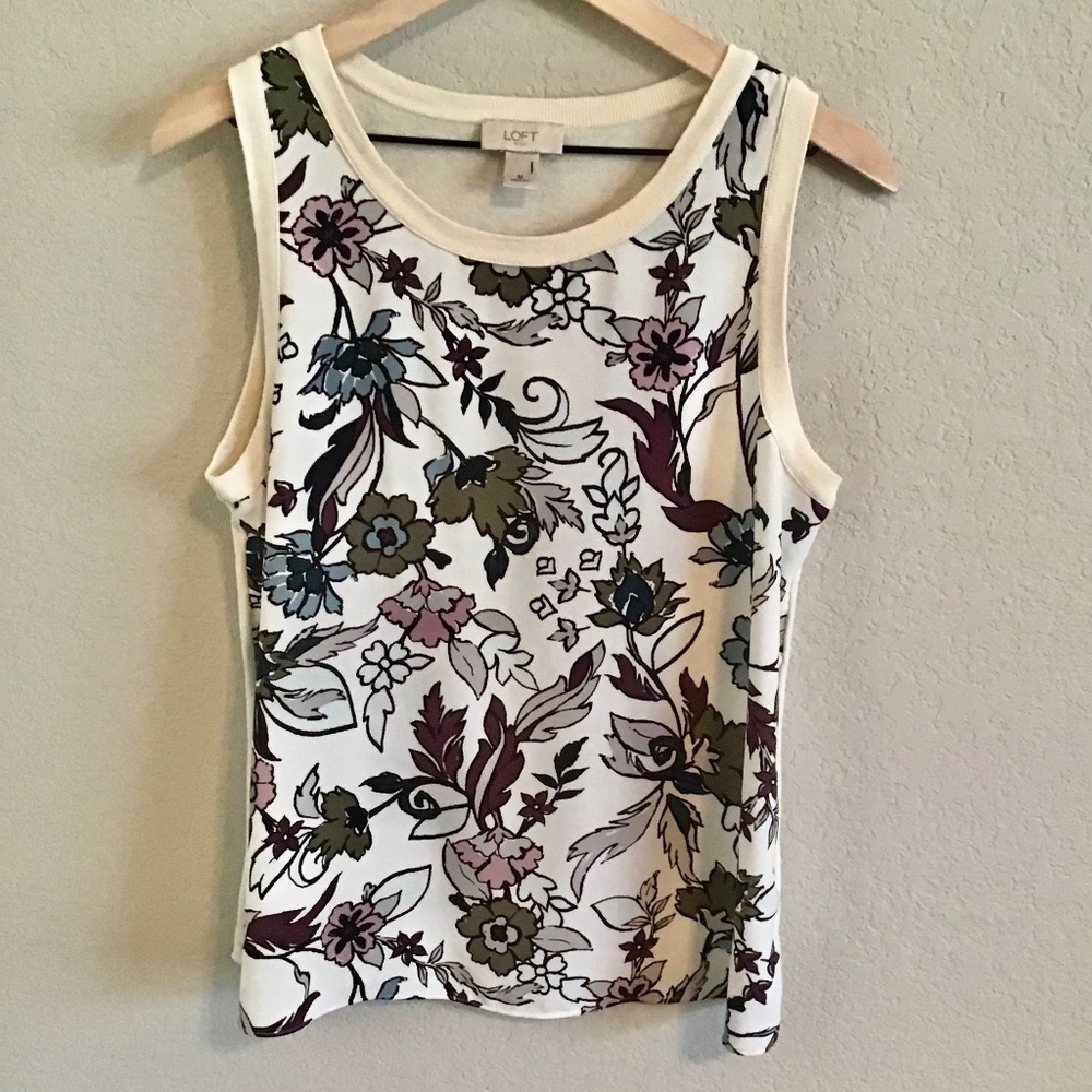 Loft floral sleeveless top